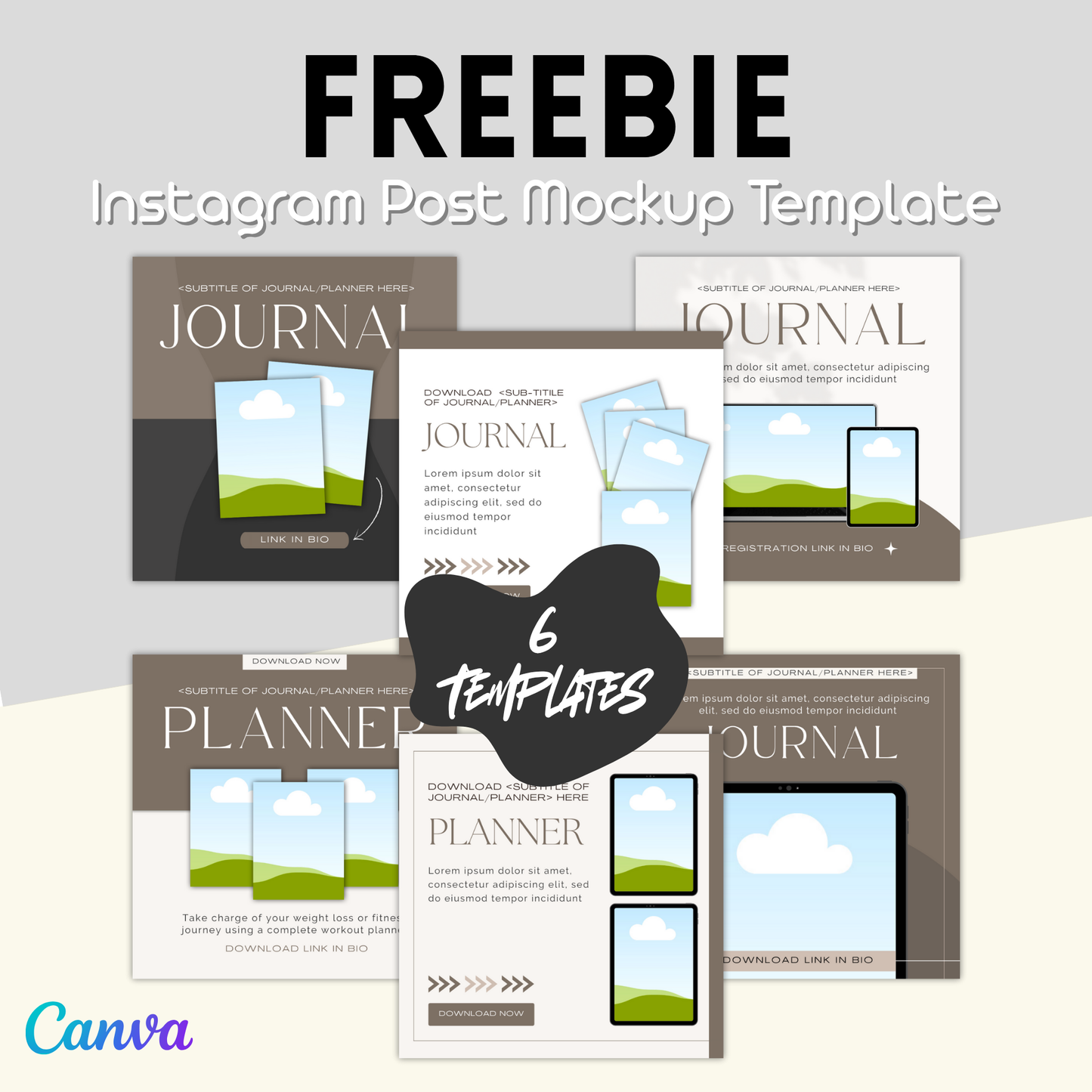 All-in-One Hyperlinked Digital Planner – 75+ Pages + Social Media Templates & Etsy Listing Mockups