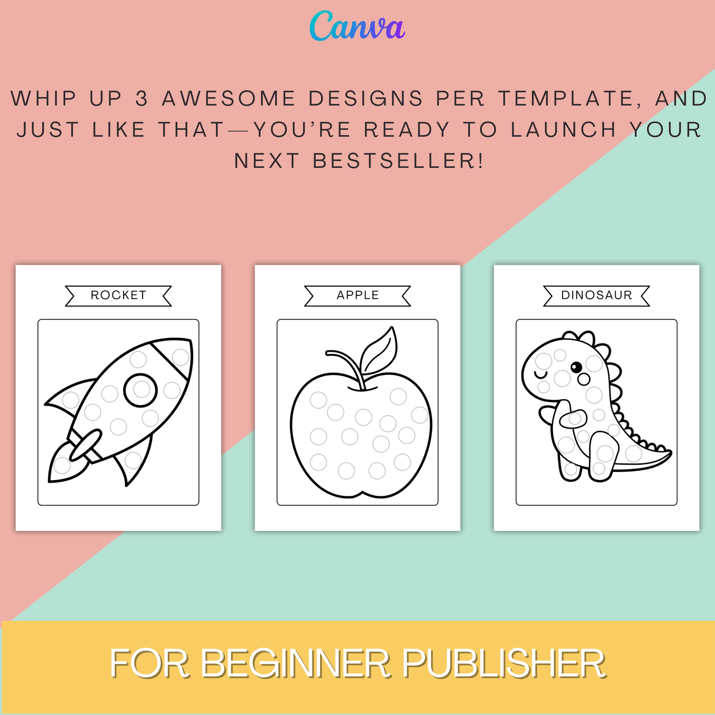 KDP Kids Activity Book Interior Template – 20 Unique Pages | Easy to Customize in Canva | 8.5x11 in | Just Add Your Own Designs